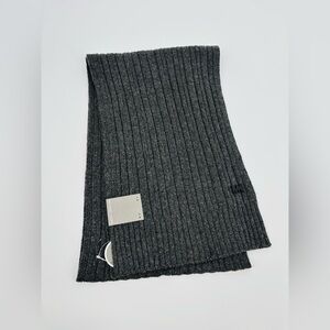 NWT MK Michael Kors ribbed dark grey scarf